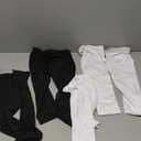 Geyoga 2 Pairs Compression Full Length Leg Sleeve Arm Sleeve for Men Women, Football (Black, White, Small)