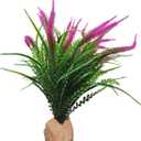 Bird Fiy Artificial Plants Flowers Fake Outdoor UV Resistant Plants Faux Plastic Greenery Shrubs Indoor Outside for Home Decor 4Pcs