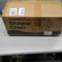 Folding Shower Chair for Inside Shower, Tub and Bathroom 440lb Weight Capacity - Height Adjustable Foldable Shower Chair for Elderly and Disabled - XXL Shower Seat with Arms, Back, Cushion & Shelf