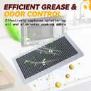 Microwave Filter Replacement - 3 Pcs Charcoal and Grease Filter Kit Compatible with GE Models JVM6175YK5FS, JVM6175SK5SS, JVM6175DK5BB, JVM6175DK5WW| Effective Odor Elimination
