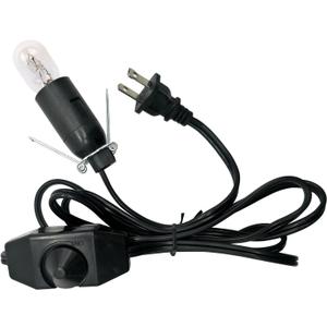 Haraqi Himalayan Salt Lamp Cord and Bulb with Dimmer Switch,Original Replacement Cord Bulb for Salt Rock Lamps, 6ft Cord