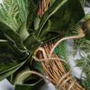 Dingion Small Norfolk Pine Christmas Wreath 11.8 in Christmas Kitchen Cabinet Norfolk Pine Wreath Mini for Front Door Artificial Farmhouse Rustic Xmas Decor for Window Fireplace Table Wall(Exquisite)