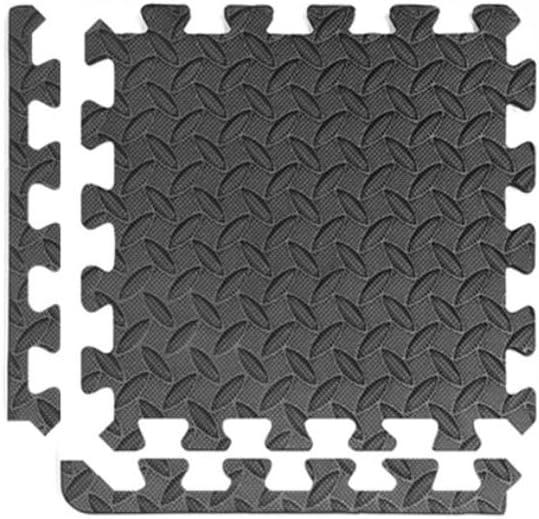 -Gym Flooring Interlocking EVA Soft Foam Floor Mat, 18 Pieces Puzzle Rubber Tiles Protective Ground Surface mat for Home Workout Equipmen, Floor Padding for Kids