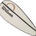 WILSON Premium Tennis Racket Cover - Holds 1 Racket, Cream