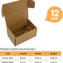 10 Pack Small Shipping Boxes 6x4x3 Inch Corrugated Small Cardboard Boxs for Shipping, Packaging Boxes for Business, Gift Packing, Mailer, DIY Crafts Packing (Brown)