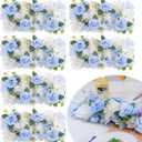 Flower Centerpieces for Tables - 6 Pack Wedding Arch Artificial Flowers Blue Arrangements Center Piece for Reception, Living Room, Kitchen, Dining Table Runner Decorations(20.5 * 9.4''/52 * 24cm)