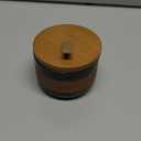 Miamolo Small Ceramic Jar with Lid, Coffee Container Kitchen Food Storage Jars for Spice Sugar Tea Bag Matcha Container Airtight, Stacairtightkable Decorative Jars for Countertop, Black & 5 fl.oz