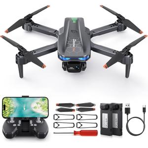 T29 Drone with Camera for Kids - Foldable Mini Drones for Beginners or Adults, 1080P HD RC Quadcopter, w/2 Batteries and Storage Case, Toy for Boys Girls (Grey)
