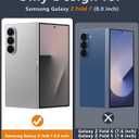 FNTCASE for Samsung Galaxy Z-Fold-7 Case: with Hinge Protection & Screen Protector Magnetic Clear Phone Cases Anti Yellowing Rugged Shockproof Protective Bumper Transparent Cell Cover (A-Clear)