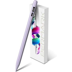 Stylus Pen for iPad 2025-2018 with LED Power Display, 15Mins Fast Charge,Tilt Sensitivity Pencil for iPad 10/9/8/7/6th,11th A16,Air 11/13 M2/M3,Pro 11/13 M4,Pro 12.9",Air 5/4/3,Mini 7/6/5 (Purple)