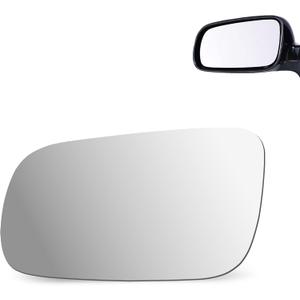 NEYASU Driver Left Side LH Mirror Glass fit for 1999-2002 VW Cabrio 1999-2006 VW Golf 1999-2005 VW Jetta 1998-2004 VW Passat Flat Glass Replacement with Adhesives No Heated