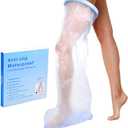 Bukihome Shower Watertight Foot Protector,Extra Wide Full Leg Cast Cover, Adult Leg Cast Covers, Extra Large Capacity Adult Thigh Tension & Super Waterproof Leg Protector, for Thigh Size (Clear)