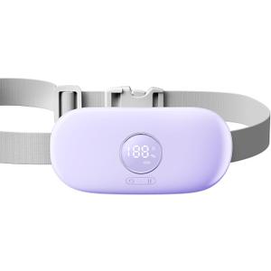 Gaiatop Portable Heating Pad for Period Cramps, 5000mAh Rechargeable Battery, 2H Timer, 3 Heat and 6 Massage Mode for Relieve Menstrual Pain, Cordless Belt Stocking Stuffer for Women Girls (Purple)