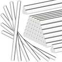 Zopeal 30 Pieces 12 Inch Acrylic Dowel Rods for DIY Crafts Acrylic Round Rods Strip Sticks Cake Topper Rod for DIY Handwork Supplies (0.39 Inch /10mm Diameter)
