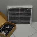 IP67 Waterproof Solar Dual Fan Kit for outside Chicken Coop, 25W Solar Panel Powered for Greenhouse Shed, 2 Way Air-flow Intake or Exhaust 5.5" Bigger Two Fan Kit with 15FT Cord