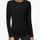 Roadbox Women's Long Sleeve UV Sun Shirts UPF 50+ Workout Swim Rash Guard Tops, L Black