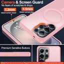 MOZOTER for Samsung Galaxy S26 Ultra Case with Magnetic,[Compatible with MagSafe][12Ft Military Dropproof][2*Screen Protector] Translucent Anti-Slip Back Slim Shockproof Case for S26 Ultra-Pink