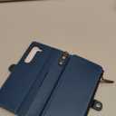 Defencase Compatible with Samsung Galaxy S23 Case Wallet with RFID Blocking Card Holder for Women Men, PU Leather Magnetic Snap Flip Zipper Strap Wallet Phone Case Fit for Galaxy S23 5G 6.1", Blue