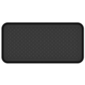 Ottomanson 15" x 30" Multi-Purpose Boot Tray Waterproof Shoe & Pet Feeding Spill Tray, Litter Box & Pee Pad Holder, Painting & Planting Mat, 1.2" Raised Edge Floor Protection