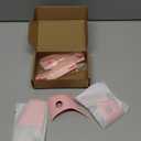 Pink Gear Shift Lever Cover and Steering Wheel Cover Compatible with Tesla Model Y/3 (Pink)