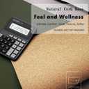 YSAGi Double-Sided Desk Pad, 35.4"x17" Leather Desk Mat, Eco Cork Desk Pad Protector,Large Mouse Pad,Waterproof Desk Blotter for Office/Home (Dark Green/Cork)