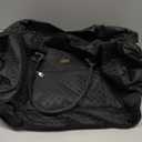 Weekender Bag for Women, Travel Duffel Bag Carry On Overnight Bag with Shoe Compartment Large Nylon Travel Weekend Tote Bag (9A-black)