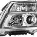 Torchbeam Headlights Assembly Compatible with GMC Terrain 2016 2017, OE Headlamp Replacement for Chrome Housing Amber Reflector Front Light, Driver Side