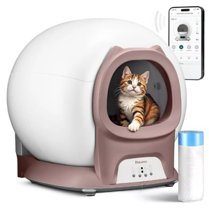 Self Cleaning Litter Box for Multiple Cats | Automatic Cat Litter Box with Auto Safety Sensors | Covered Odor Control with App Control WiFi Pink