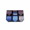Men's Necktie Collections, Lot 5 PCS Classic Men's Silk Tie Set Necktie & Pocket Square with Gift Box