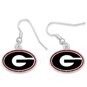 Georgia Bulldogs Game Day Glitter Earrings Jewelry Gift Licensed UGA