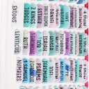 Laminated Bible Tabs for Women and Girls (Large Print, Easy to Read), Women Bible Journaling Book Tabs, Christian Gift, 90 Colorful Bible Tabs Old and New Testament, Includes 24 Blank Tabs