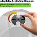 13 Inch Humidity Domes Garden Cloches for Plant Protection, Plant Covers Freeze Protection, Protectors from Animals, Garden Clear Plant Cover with Ventilation Holes 10 Pack