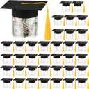 Chunful 36 Pack Graduation Cap Candy Jars with Tassel, Class of 2026 Graduation Favors Clear Plastic Containers Bulk, Grad Party Favors Mini Memory Jars for College Grad Ceremony Decor DIY Supplies