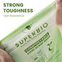 SUPERBIO 2.6 Gallon Compostable Bags with Handles, 100 Count,1 Pack, Food Scrap Bags Certified by BPI and OK compost INDUSTRIAL, 9.84L