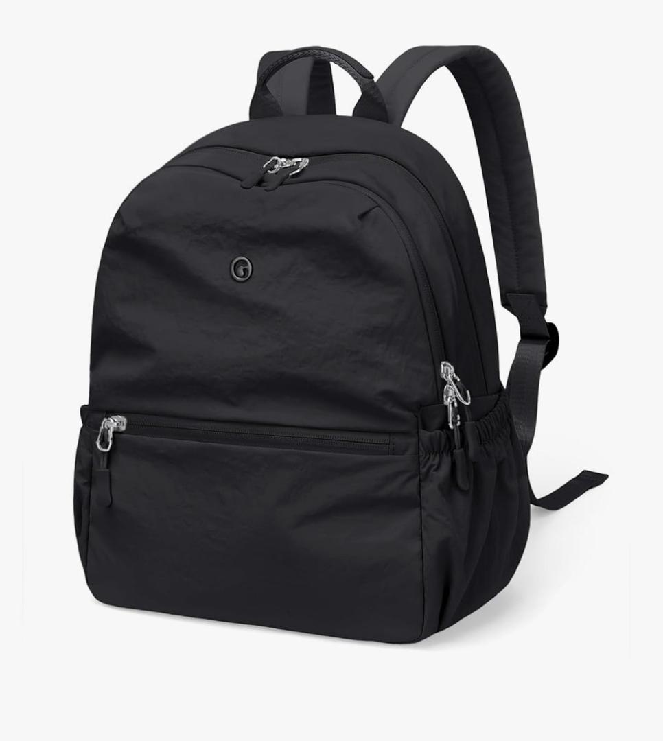 GOLF SUPAGS 13L Mini Backpack Lightweight Nylon Daypack for Women, Small City Pack, Versatile Ladies Backpack for Shopping & Travel, Black
