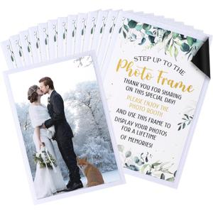 Karenhi 100 Pcs Magnetic Picture Frame Bulk, 4 x 6 in Magnetic Photo Frames for Refrigerator Fridge, Clear Photo Sleeves with Inserts, White Magnet Picture Holders for Wedding Party