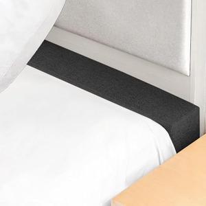 WUIOYNF Mattress Extender, Bed Gap/Space Filler, Headboard Pillow Between Headboard and Mattress or Wall, High-Density Foam with Removable Cover (Black-King-78 * 2 * 10in)