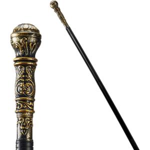 JOYIN Halloween Staff, Elegant Vintage Gold Walking Cane Prop Stick Kids Women Men Costume Party, Halloween Cane for Pretend and Play Costume, Vampire Dress Up Parties