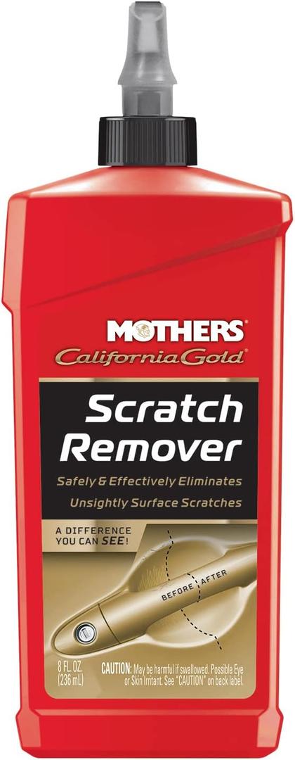 Mothers California Gold Scratch Remover, 8 oz. Safely & Effectively Eliminates Light Scratches, Scuffs & Transfers from Paint & Clearcoat, Restores Shine Around Handles and High-Touch Areas (8 Fl Oz, Pack of 1)