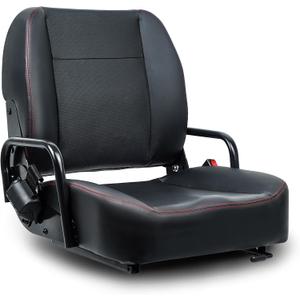 Universal Forklift Seat,Tractor Seat with Adjustable Back,Safety Belt and Operator Position Switch,Excavator Skid Loader Backhoe Dozer Telehandler