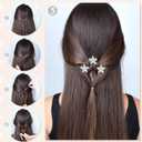 MTLEE 20 Pieces Star Rhinestone Hair Pins Bling Crystal Wedding Hair Clips for Brides Glitter Star for Girl Women Accessories(Silver)