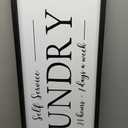 Framed Laundry Room Sign, 32 x 12 Inch, Black
