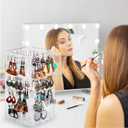 360 Rotating Earring Holder Organizer Stand,5 Tiers Acrylic Jewelry Organizers and Storage,Stud Earring Organizers and Storage,212 Holes and 212 Grooves for Earrings Necklaces chain bracelet