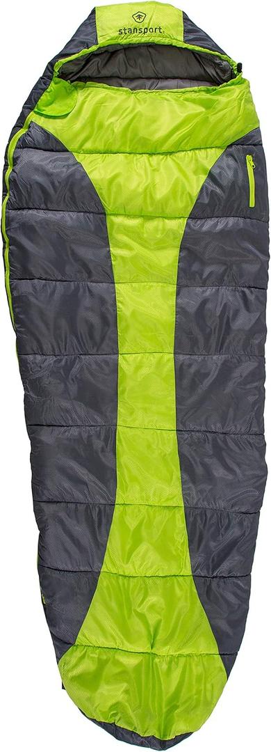 Stansport Stansport Trekker - 86 In X 34 In Mummy Sleeping Bag, Green/Gray, 2.5 Lb Mummy