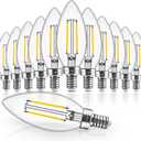 Hizashi E12 Candelabra Bulb 60 watt Equivalent, Dimmable Chandelier LED Light Bulbs Soft White 3000K, 90+CRI 6W 550LM B10 LED Candle Bulb, Candelabra Base, UL Listed, 12 Pack