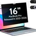 Peslv Magnetic Privacy Screen for MacBook Pro 16 Inch (2021-2026, M1, M2, M3, M4, M5), 16inch Removable Matte Anti Blue Light Glare Private Filter Protector for Mac Pro 16.2" Laptop