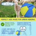 Herding Ball for Dogs and Horses, 18" Jolly Ball for Dogs, Dog Herding Balls for Australian Shepherd Collie,Herding Ball Durable Bite-Resistant with Reinforced Stitching, Dog Toys Gifts - Blue&Yellow