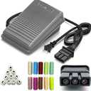 Brother Sewing Machine Pedal and Power Cord Replacement, Compatible with Brother #J00360051 1034D 1634D KD1902 LS1217 LS2125 LX2500 LX3014 LX3125 LX3817 VX1120 XM2701 XL2600i XL5130 XR65 XR3774 JX2517