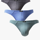 iKingsky Men's Stretch Thong Underwear Soft T-back Mens Underwear Low Rise Bulge Under Panties for Men M 4 Pack