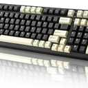 YUNZII YZ98 Gasket Mechanical Keyboard,99 Key Hot Swappable BT5.0/2.4G/USB-C Wireless NKRO 98% 1800 Layout with RGB LED Backlit for Linux/Win/Mac(Milk Switch, Black)